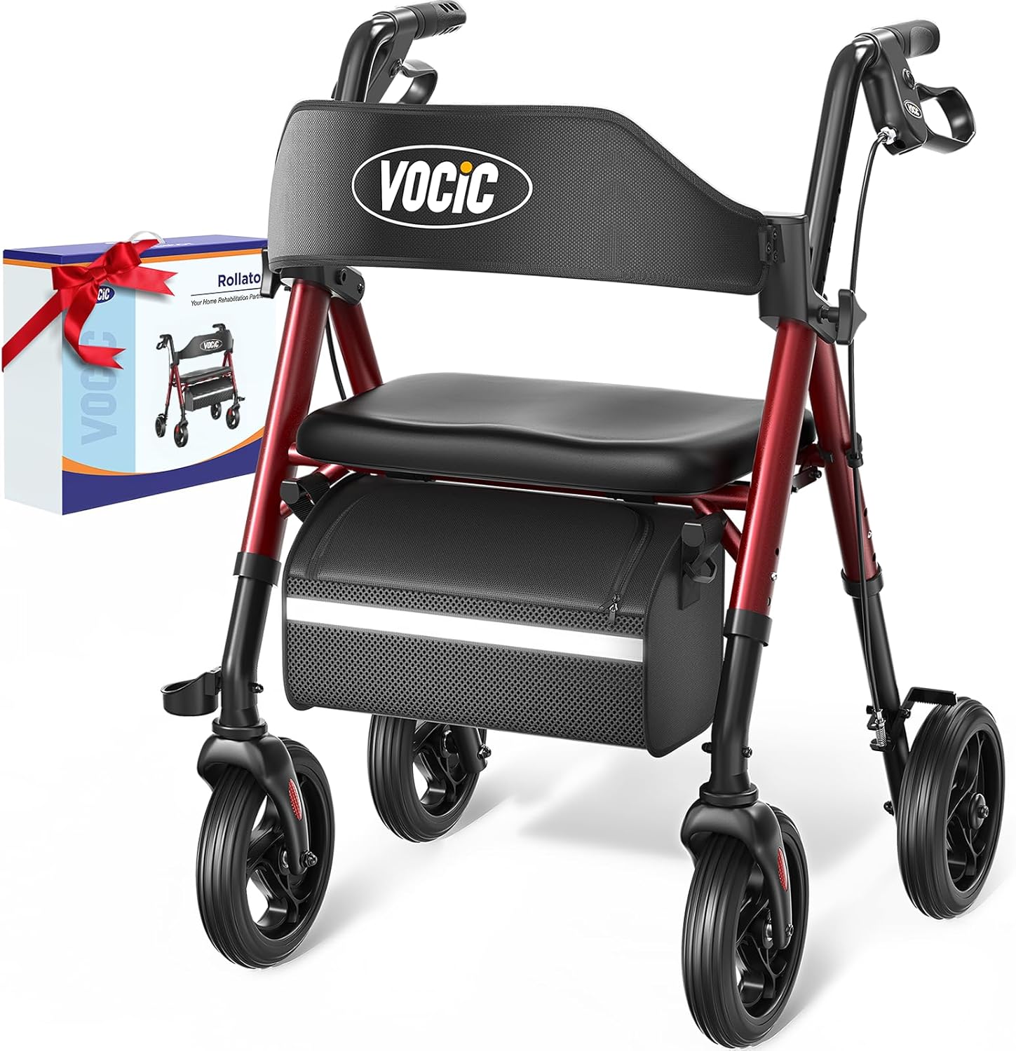 Rollator Walker with Seat Supports 350lb